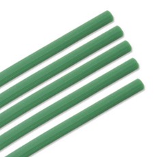 KYUNG JIN 綠色內可水洗可重複使用的開放式矽膠吸管, 5個, 1件