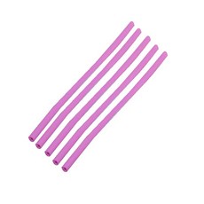 경진 내부 세적 다회용 개방형 실리콘 빨대 핑크, 5개, 1개입