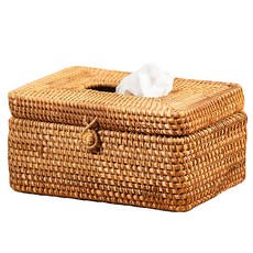 藤編衛生紙盒 長方形, 單色, 1個