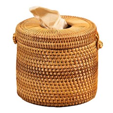 藤編衛生紙盒 圓形, 單色, 1個