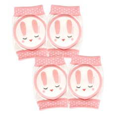 요미락 망사 무릎 보호대 양쪽 세트, 래빗(핑크), 2세트