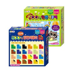 彩色花式彩色紙雙面500張+單面500張套組, 60 種顏色, 1套