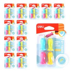 deLi 得力 矽膠鉛筆握筆器 EU75101 4款組, 混色, 12套