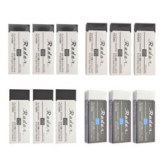 Radar 橡皮擦KS-180BK+KS-180W+KS-100BK+KS-60BK組, 黑，白, 3套