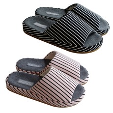 Labellaco 標題室內拖鞋2件組, 粉紅色, 黑色