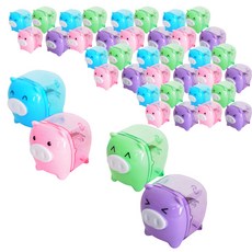 morning glory 1000 小豬削鉛筆機, 天藍色,淺綠色,粉紅色,紫色, 40個