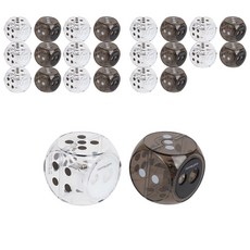 Morning Glory 骰子造型迷你雙孔削鉛筆器, 透明, 黑色, 24個