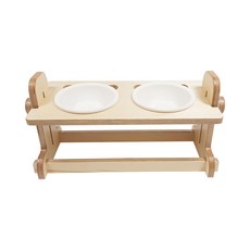 Muramura 可高度的木製餐桌 2 件套+瓷器餐具 2 件套, 混色, 1套