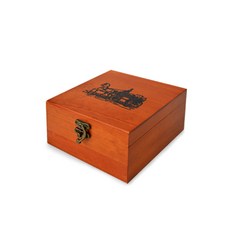 復古實木針線盒, 棕色的, 1套
