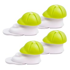 可旋轉帽形防撞門擋, 綠色, 4入