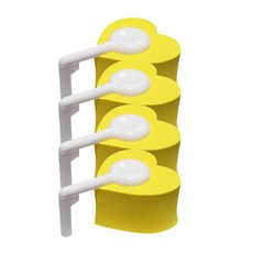 愛心泡棉防撞門擋, 黃色, 4入