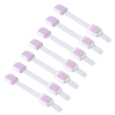 Block Mart 兒童安全冰箱抽屜鎖, 7入, 粉色