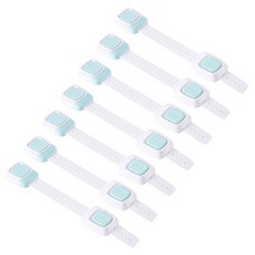 블럭마트 주방 냉장고 서랍 잠금장치, 블루, 7개