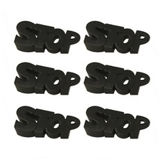 STOP字母造型門擋, 黑色, 6入