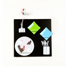 takongpan 室內裝飾現代風洞洞板 大型 500 x 500 mm, 1個, 黑色