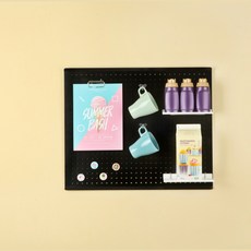 室內裝飾洞洞板 Edge 大型 600 x 500 mm, 1個, 黑色