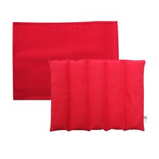 紅色長方形熱敷墊+隔熱布, 1套