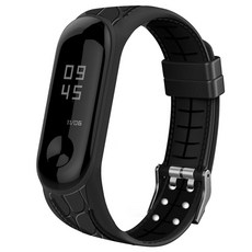小米 Mi Band 3/4相容縫線運動錶帶, MB8563, 黑色（B型）