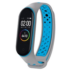 小米 Mi Band 3/4相容雙色運動錶帶, MB8551, 灰藍色