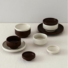 Erato 燕麥碗套裝 2 10p, 奶油色，巧克力棕色, 6種餐具