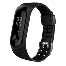 小米 Mi Band 3/4相容縫線運動錶帶, MB8563, 黑色（A型）