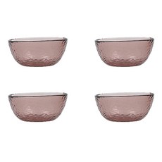 ERATO 彩色玻璃刨冰碗 130*53mm, 粉色的, 4個