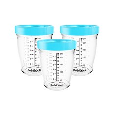 베베락 클린 트라이탄 이유식 용기, 240ml, 민트, 3개