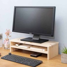 숲애 미디움 2단 145 모니터받침대, 파인우드