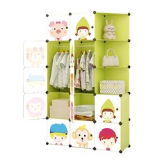 GAPANG 動物玩偶組裝式衣櫃 M款, 綠色