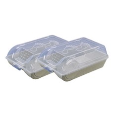 通風鞋子收納盒 綠色, 2個