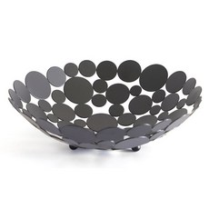 GUNU 室內裝飾圓形托盤 1入, 黑色, 1個