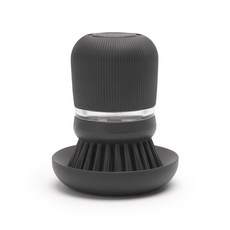 brabantia 加液型洗鍋刷組 清潔液瓶+洗碗刷, 深灰色, 1套