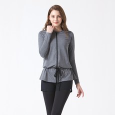 베이직엘르 여성용 루즈핏 집업 래쉬가드 3종 세트 BEL-T275G