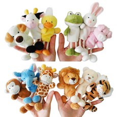 Magic Castle 手指傀儡牲畜野生動物+CD, 12種