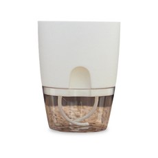 J-Life 現代花卉自動給水花盆, 白色