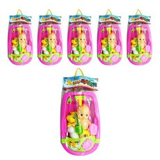 黃龍玩具 快樂沐浴遊戲玩具 6件組, 混合顏色, 6個