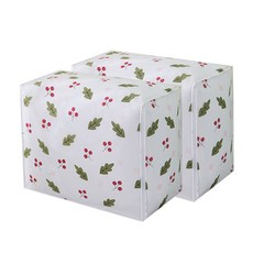 더플로우컴퍼니 방수 패턴 이불 의류 보관 가방, 체리, 2개