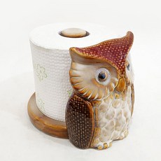 衛生紙架 貓頭鷹裝飾品 0623B, 紅色