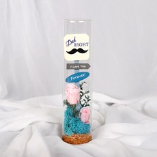 Gagugiow空氣鳳梨永生花玻璃玫瑰 中, 粉色的