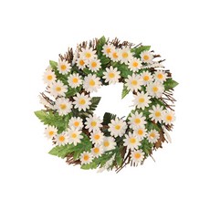 室內裝潢人造花壁飾壁掛花環 白色太陽花花圈 30cm, 混合色