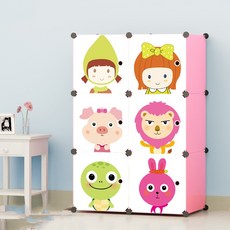 가팡 캐릭터 아기옷 수납함 E, 핑크