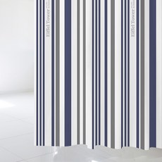 北歐風格浴簾 SC605 L號 1800*1880mm+不鏽鋼掛鉤 12入, 1套