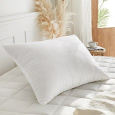 SHEZ HOME 拉鍊式壓花棉質枕頭, 白色的