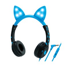 iclever 兒童耳機 LED 麥克風, kids Headphones series, 藍色
