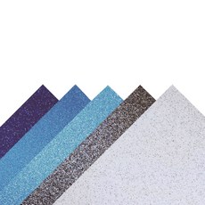 Hyunjin Art 透明亮粉紙5件組 PG, E(藍色, 淺藍色, 天藍色, 灰色, 白色)