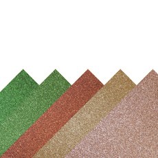 Hyunjin Art 透明亮粉紙5件組 PG, D(綠色, 淺綠色, 古銅色, 金色, 金沙色)