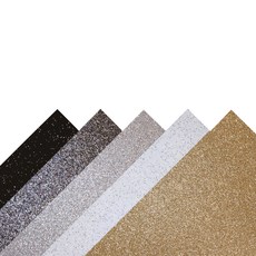 hyunjin 魔術貼亮片黏合劑 5入組, F（黑、灰、銀、白、金）