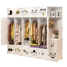 가팡 조립식 가벼운 옷장 27칸 9723, 화이트