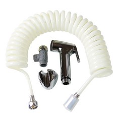 蓮蓬頭好友 馬桶沖洗器 伸縮軟管 5m + 配件3件組, 1套