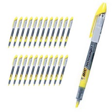 BiC 液態高科技熒光筆, 黃色的, 24個